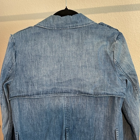 MAX JEANS BY MAX STUDIOS (NEW) MILITARY DOUBLE BREASTED TRENCH COAT SZ S - Picture 9 of 14